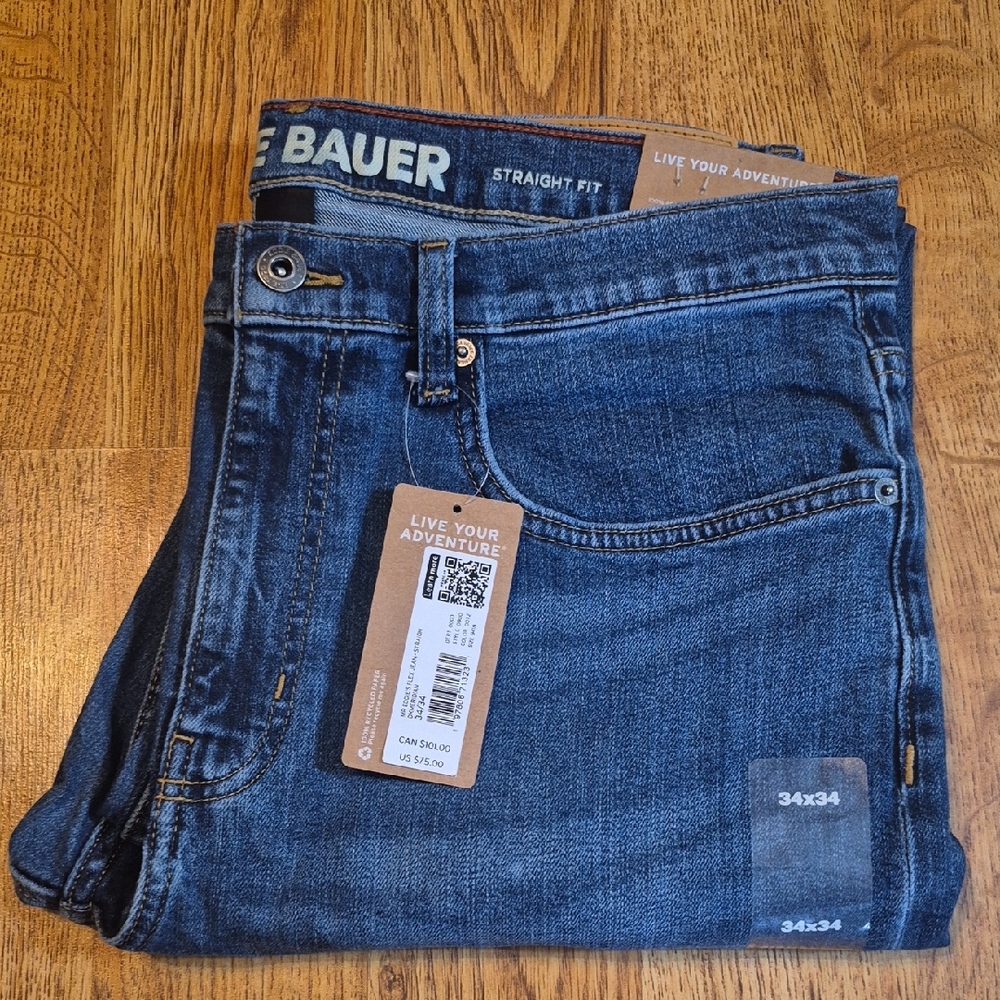 Eddie Bauer Men's Straight Jeans - Deep Blue